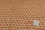Avocado Green Floral Handblock Printed 100% Pure Soft Cotton Fabric - Image 2