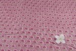 Purple Self-Zari Stripes Floral Handblock Printed 100% Pure Soft Cotton Fabric - Image 2