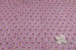 Light Purple Floral Handblock Printed 100% Pure Soft Cotton Fabric - Image 2