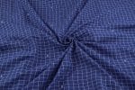 Blue Handloom Intricate Border Flowy HandLoom Pure Soft Cotton Fabric - Image 3