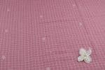 Puce Pink Handloom Intricate Border Flowy HandLoom Pure Soft Cotton Fabric - Image 2