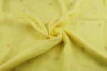 Yellow Handloom Woven Pure Soft Linen Fabric - Image 3