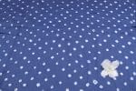 Blue Bandhani Tie Dye 100% Pure Soft Cotton Satin Finish Fabric - Image 2
