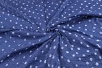Blue Bandhani Tie Dye 100% Pure Soft Cotton Satin Finish Fabric - Image 3