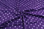 Dark Purple Bandhani Tie Dye 100% Pure Soft Cotton Satin Finish Fabric - Image 3
