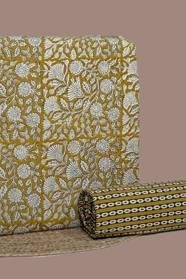 2pc Bagru HandCrafted Top and Bottom Cotton Fabric Set