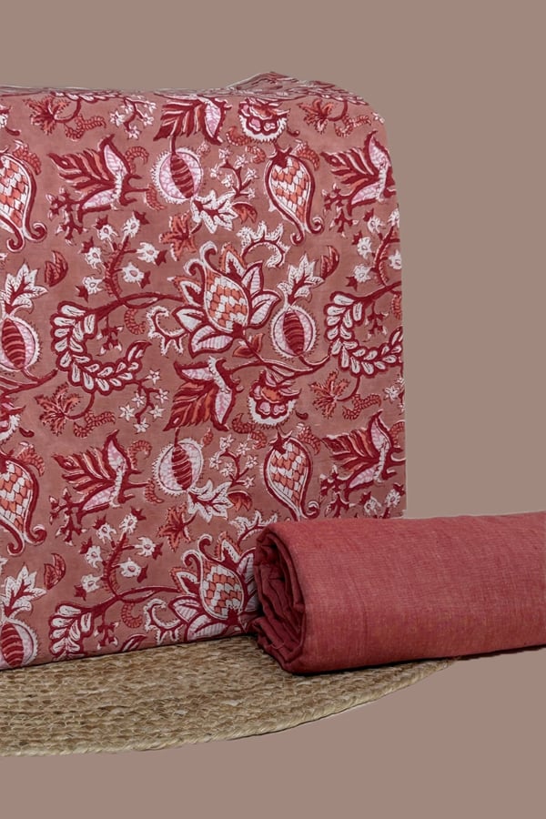 2pc Pure Soft Cotton Top and Handloom Cotton Bottom Fabric Set
