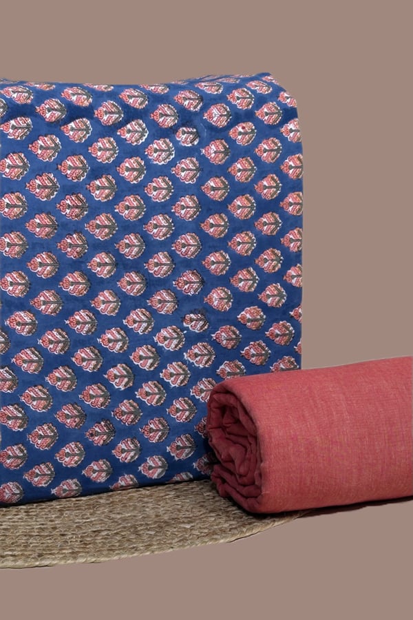 2pc Pure Soft Cotton Top and Handloom Cotton Bottom Fabric Set
