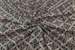 Natural Black Bagru Handblock Printed Cotton Fabric - Image 3