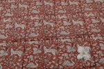 Natural Red Bagru Handblock Printed Cotton Fabric - Image 2