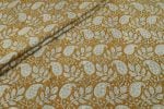 Natural Musturd Bagru Handblock Printed Cotton Fabric
