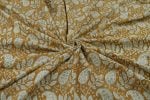 Natural Musturd Bagru Handblock Printed Cotton Fabric - Image 3