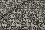 Natural Black Bagru Handblock Printed Cotton Fabric