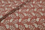 Natural Red Bagru Handblock Printed Cotton Fabric