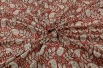 Natural Red Bagru Handblock Printed Cotton Fabric - Image 3
