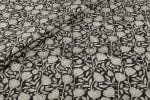 Natural Black Bagru Handblock Printed Cotton Fabric