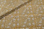 Natural Musturd Bagru Handblock Printed Cotton Fabric