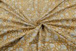 Natural Musturd Bagru Handblock Printed Cotton Fabric - Image 3