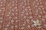 Natural Red Bagru Handblock Printed Cotton Fabric - Image 2