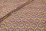 Royal Yellow MUL Floral Handblock Printed 100% Pure Soft Cotton Fabric