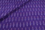 Slate Blue Mercerised Fine Handloom Ikkat Tie-Dye Pure Soft Cotton Fabric