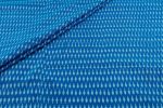 Sapphire Blue Mercerised Fine Handloom Ikkat Tie-Dye Pure Soft Cotton Fabric