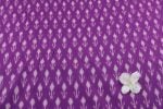 Electric Purple Mercerised Fine Handloom Ikkat Tie-Dye Pure Soft Cotton Fabric - Image 2