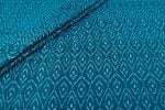 Sea Blue Mercerised Fine Handloom Ikkat Tie-Dye Pure Soft Cotton Fabric