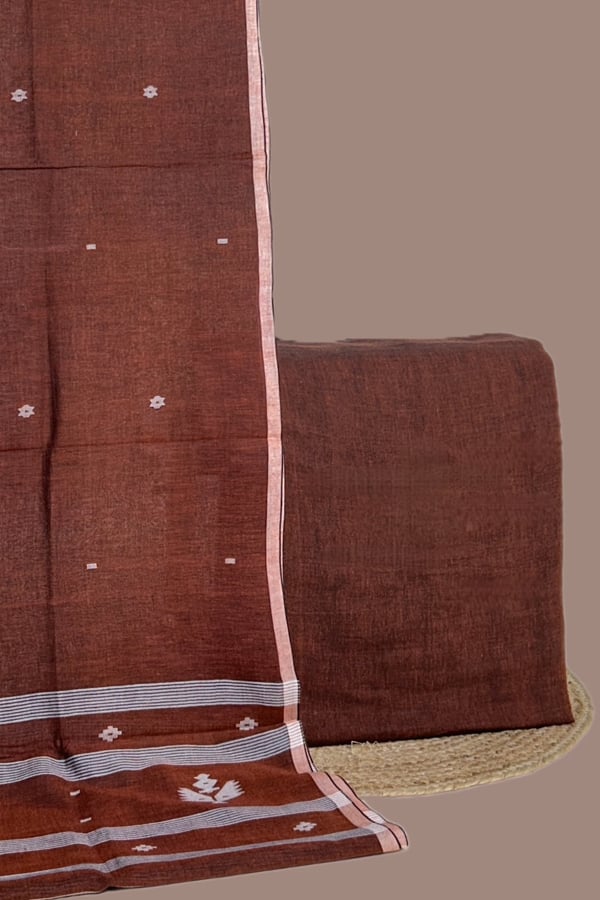 2Pc Handloom Cotton Dupatta and Handloom Soft Cotton Top Fabric Set 2Pc Handloom Cotton Dupatta and Handloom Soft Cotton Top Fabric Set - Image 1