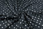 Black Bandhani Tie Dye 100% Pure Soft Cotton Satin Finish Fabric - Image 3