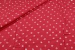 Cardinal Red Bandhani Tie Dye 100% Pure Soft Cotton Satin Finish Fabric