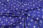 Dark Blue Bandhani Tie Dye 100% Pure Soft Cotton Satin Finish Fabric - Image 3