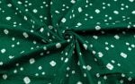 Dark Green Bandhani Tie Dye 100% Pure Soft Cotton Satin Finish Fabric - Image 3