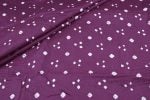Purple Bandhani Tie Dye 100% Pure Soft Cotton Satin Finish Fabric