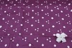 Purple Bandhani Tie Dye 100% Pure Soft Cotton Satin Finish Fabric - Image 2