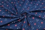 Blue Bandhani Tie Dye 100% Pure Soft Cotton Satin Finish Fabric - Image 3