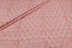 Pre-Cut 2m Salmon Pink Floral Handblock Printed 100% Pure Soft Cotton Fabric
