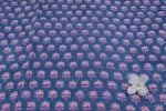 Blue Floral Handblock Printed 100% Pure Soft Cotton Fabric - Image 2