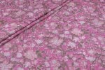 Rose Pink Floral Handblock Printed 100% Pure Soft Cotton Fabric