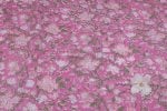 Rose Pink Floral Handblock Printed 100% Pure Soft Cotton Fabric - Image 2