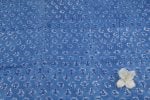 Blue Floral Handblock Printed 100% Pure Soft Cotton Fabric - Image 2