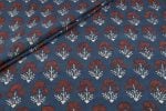 Natural Blue Dye Handblock Ajrakh Printed Cotton Fabric