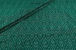 Green Mercerised Fine Handloom Ikkat Tie-Dye Pure Soft Cotton Fabric