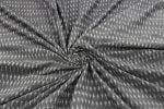 Gray Mercerised Fine Handloom Ikkat Tie-Dye Pure Soft Cotton Fabric - Image 3