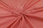 Salmon Orange Flowy HandLoom Pure Soft Cotton Fabric - Image 3