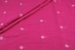 Hot Pink Woven Design Flowy HandLoom Pure Soft Cotton Fabric