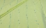Pre-Cut 1m Light Green Woven Design Flowy HandLoom Pure Soft Cotton Fabric