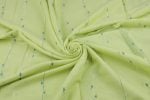 Pre-Cut 1m Light Green Woven Design Flowy HandLoom Pure Soft Cotton Fabric - Image 3