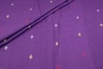 Neon Purple Woven Design Flowy HandLoom Pure Soft Cotton Fabric