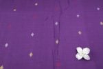Neon Purple Woven Design Flowy HandLoom Pure Soft Cotton Fabric - Image 2